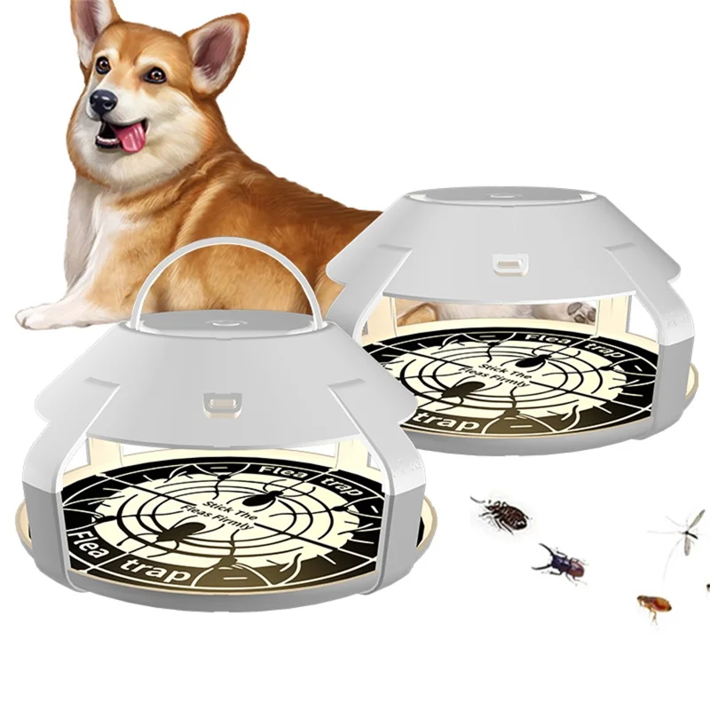 قطار بق حشرات لاسلكي برؤوس ضوئية 2 قطعة، جهاز اصطياد البق اللاصق للمنزل