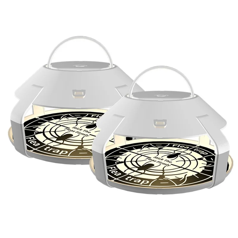 قطار بق حشرات لاسلكي برؤوس ضوئية 2 قطعة، جهاز اصطياد البق اللاصق للمنزل