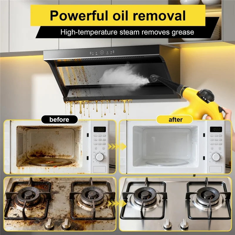 High Pressure Steam Cleaner Handheld Multi-Function Kitchen Home Appliance Portable Steamer for Cleaning