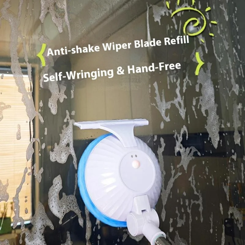 WV-981 Draadloze Window Cleaning Robot Handheld Elektrische Dweil voor Glasdeur Vloer Plafond - Geelgroen