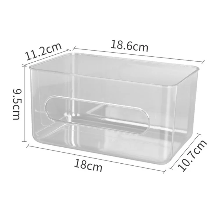 Caja de pañuelos de papel transparente con tapa abierta montada en la pared, contenedor cuadrado para papel higiénico, servilletas, toallitas húmedas