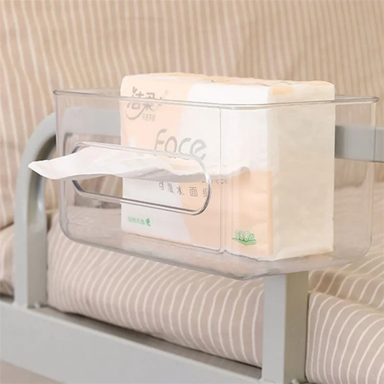 Caja de pañuelos de papel transparente con tapa abierta montada en la pared, contenedor cuadrado para papel higiénico, servilletas, toallitas húmedas