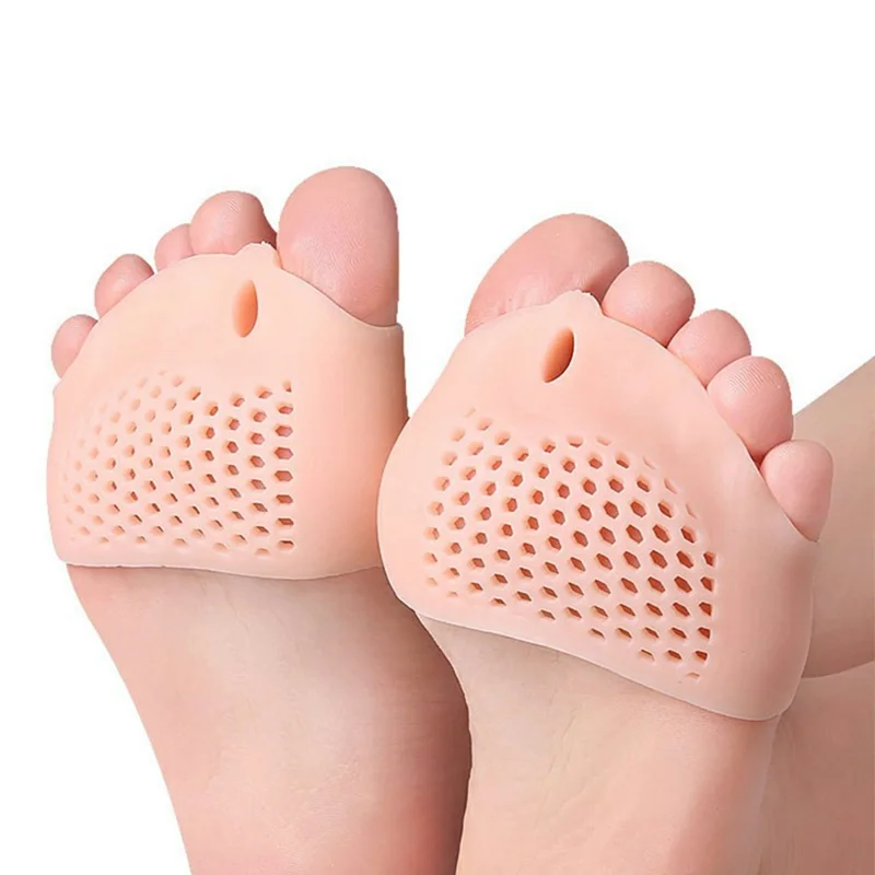 1 Para Separatorów Palców Stopy z Pięcioma Otworami w Miodowym Wzorze, Prezent na Ulgi w Bólu Przy Koślawości Dużego Palca, Korekcja Nachodzących na Siebie Palców, Silikonowe Rozdzielniki Palców - Kolor Czysty
