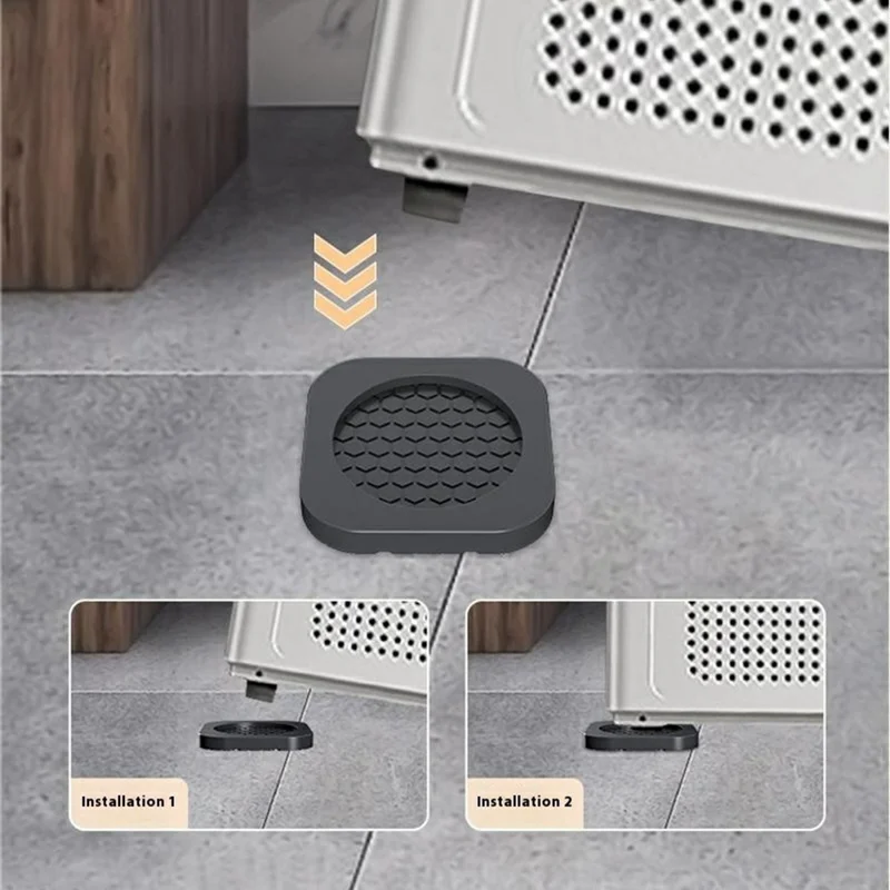 4 st tvättmaskinsfötter med antislip och vibrationsdämpning för hushållsapparater, möbler, ljudreducering, stabil fotplatta