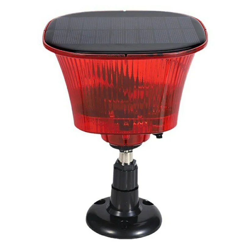 جهاز طرد الطيور بالطاقة الشمسية مع إنذار وضوء لحماية المزارع والبساتين، ضوء طاردة للحيوانات بنظام إضاءة LED وميضي