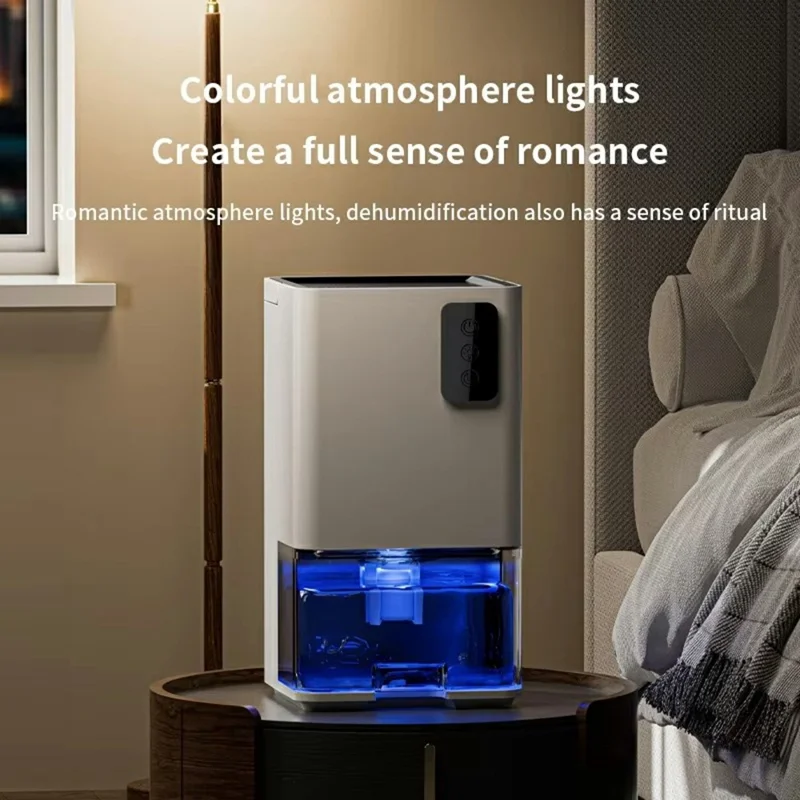 0818-1 1200ml Water Tank Semiconductor Dehumidifier for Home Silent Smart Moisture Remover - UK Plug
