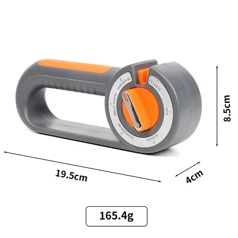 6 in 1 Multifunction Knife Sharpener for Kitchen Knives Scissors Manual Quick Sharpening Tool