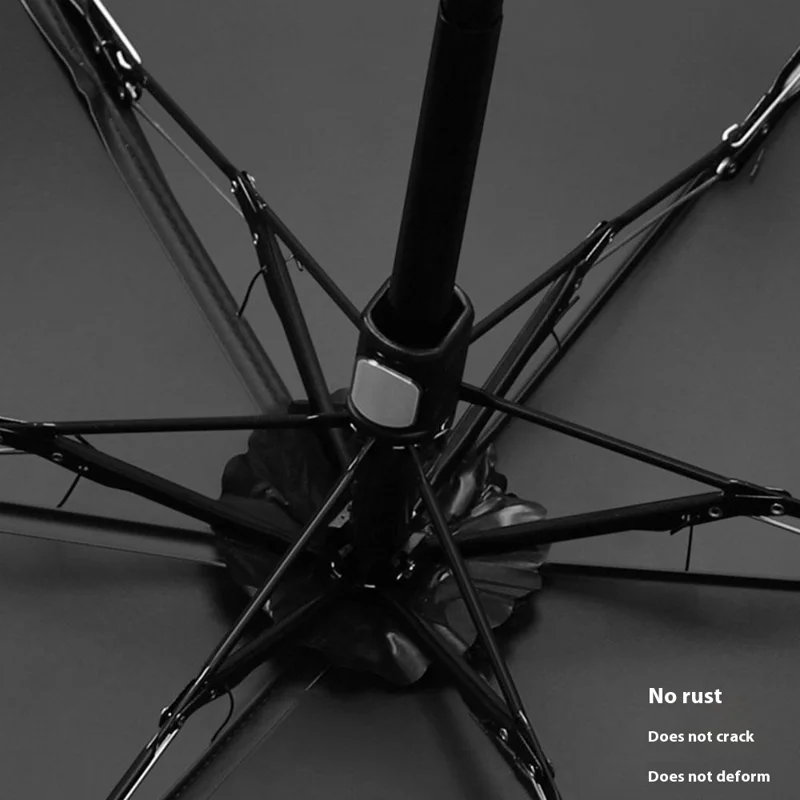 3.5cm Thickness UV Protection 6 Ribs Mini Flat Umbrella Sun Protection 5-fold Pocket Umbrella - Navy Blue