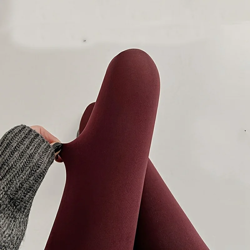 Forlængede 80D strømper til forår og sommer, symløse strømpebukser af fløjl med høje liv og anti-skridt – Angola rød