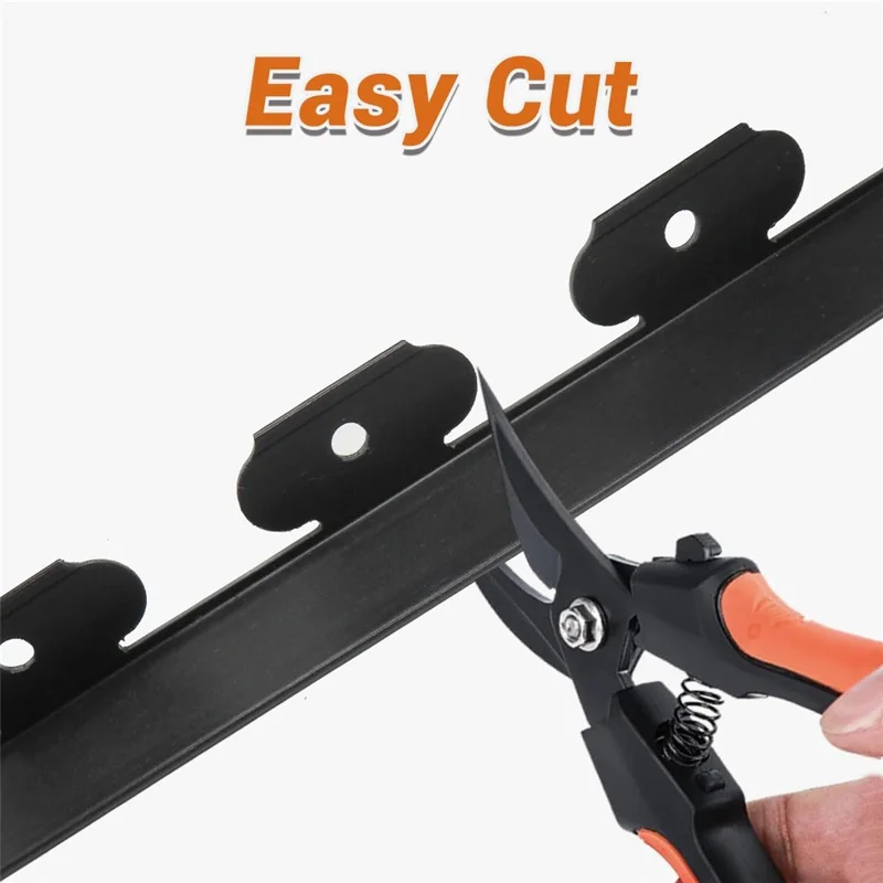 Garden Landscape Edging Length: 10m, 6cm x5cm Lawn Edging Border L-Shaped Barrier with 30PCS Stakes - Grey