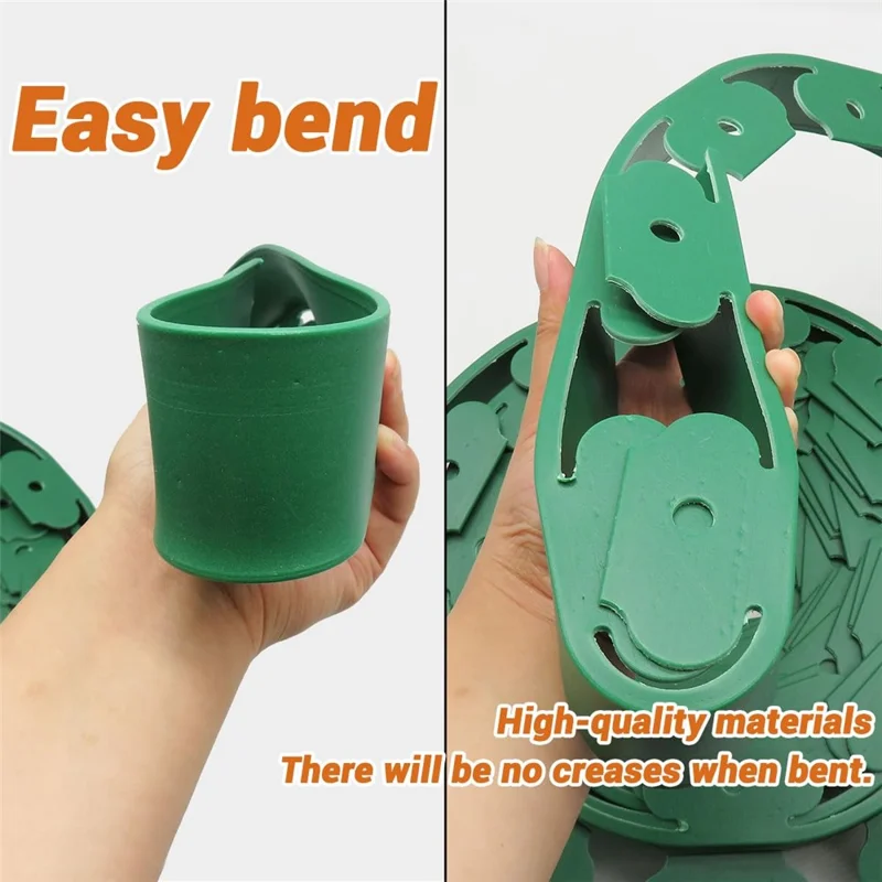 Garden Landscape Edging Length: 10m, 10cm x5cm Lawn Edging Border L-Shaped Barrier with 30PCS Stakes - Black