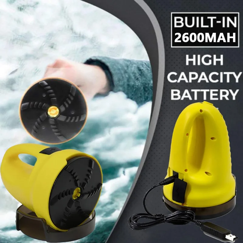 Electric Snow Scraper for Car Windshield Defroster Ice and Snow Remover Automotive Cleaning Tool - Yellow