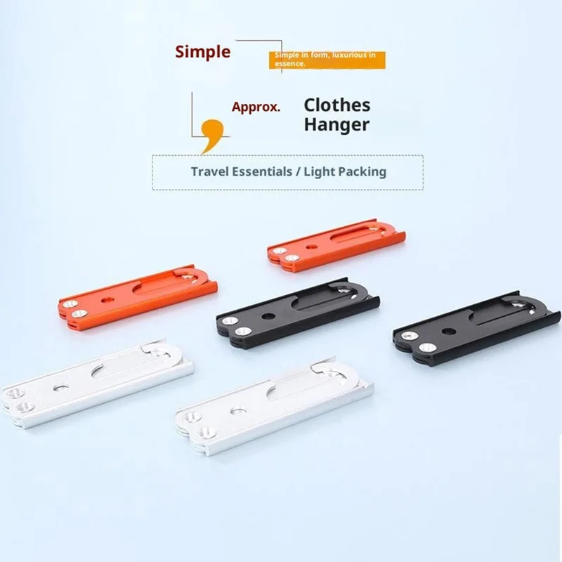 Ultralekki aluminiowy składany wieszak na bieliznę do kempingu, podróży, przenośny magiczny wieszak - srebrny