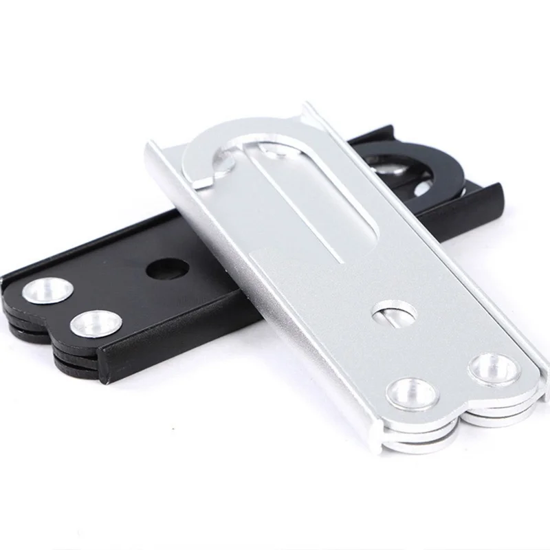 Ultralekki aluminiowy składany wieszak na bieliznę do kempingu, podróży, przenośny magiczny wieszak - srebrny