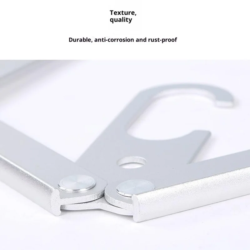 Ultralekki aluminiowy składany wieszak na bieliznę do kempingu, podróży, przenośny magiczny wieszak - srebrny