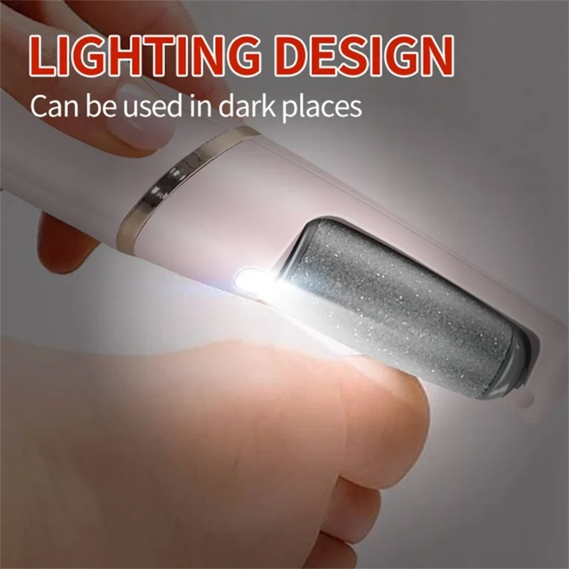 USB-wiederaufladbare elektrische Fußfeile mit 2 Geschwindigkeitseinstellungen, Hornhautentferner, Pediküre-Tool für die Entfernung von abgestorbener Haut