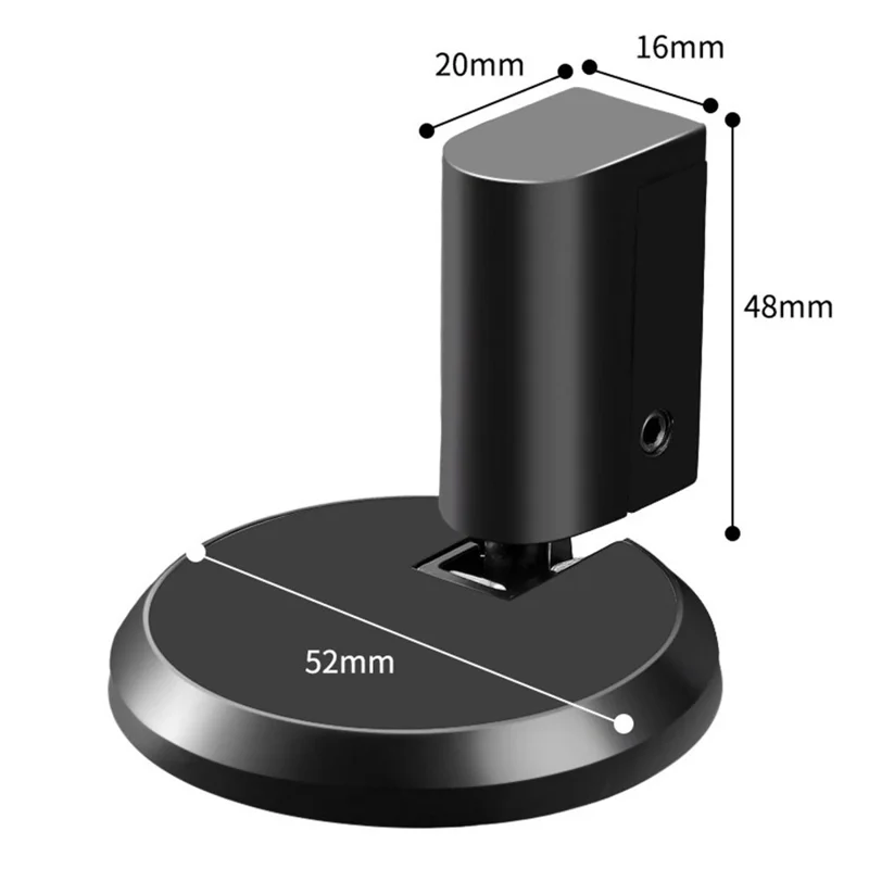 Nicht-magnetischer Druckknopf-Türstopper Bodenmontage Lautloser Puffer für Badezimmer Schlafzimmer Wandschutz - Schwarz