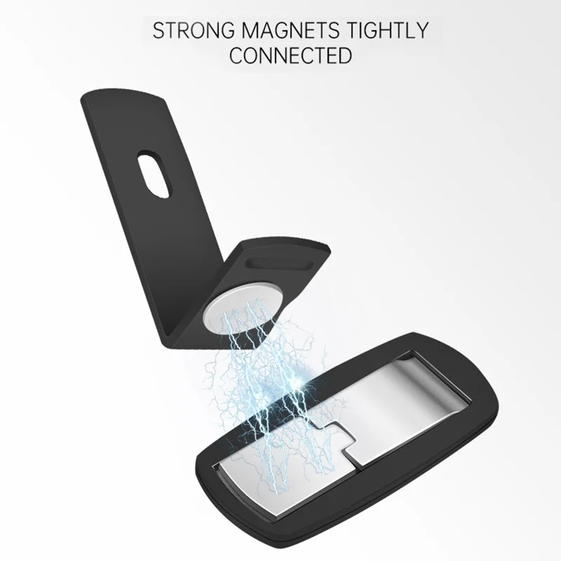 No Drilling Strong Magnet L-Shaped Doorstop Ultra Thin Floor Mount Magnetic Door Stopper