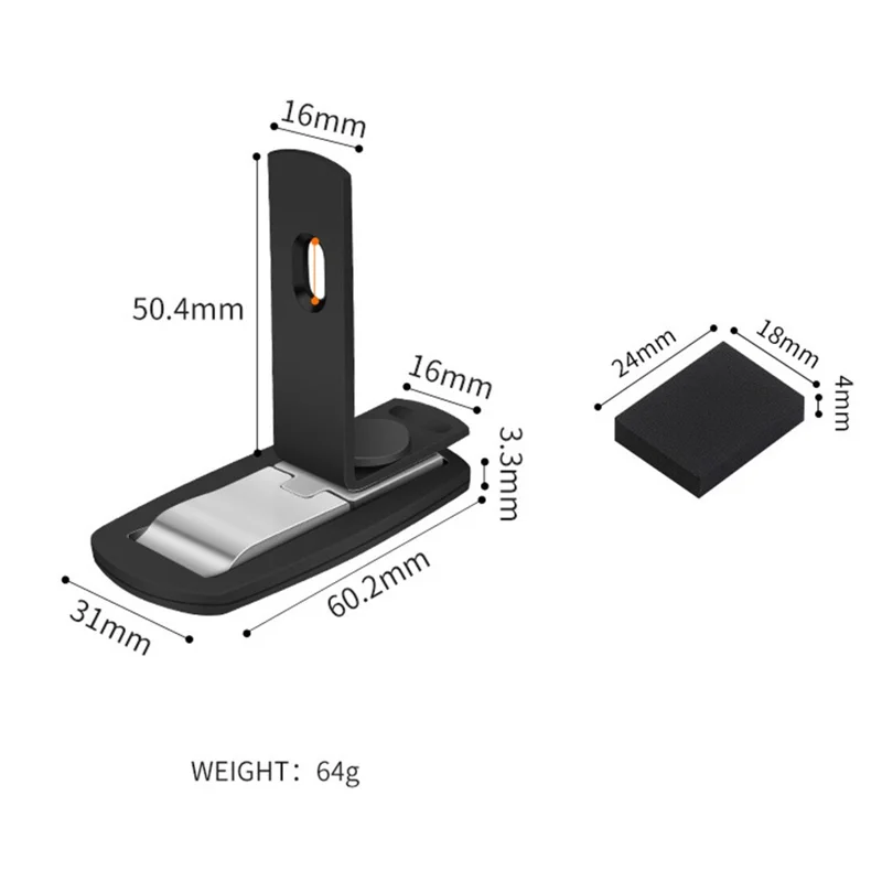 No Drilling Strong Magnet L-Shaped Doorstop Ultra Thin Floor Mount Magnetic Door Stopper