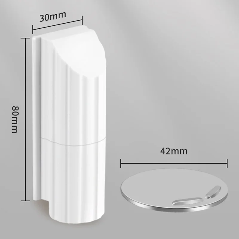 Invisible Magnetic Door Stopper for Bathroom Glass Door Ultra Thin No Drill Door Holder - White