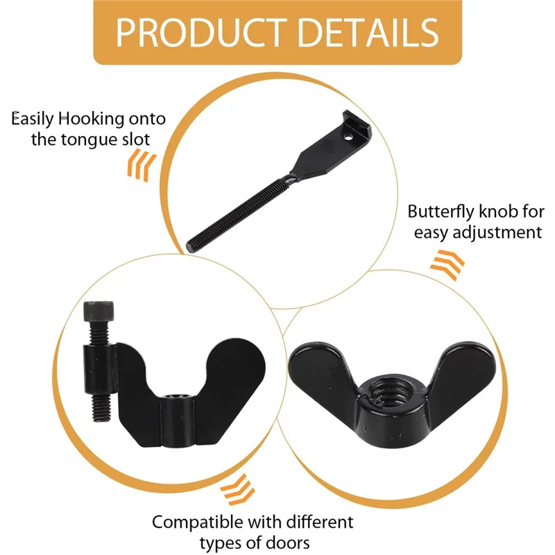 Adjustable Door Stopper for Hotel Rental Security Manganese Steel Safety Lock Door Wedge