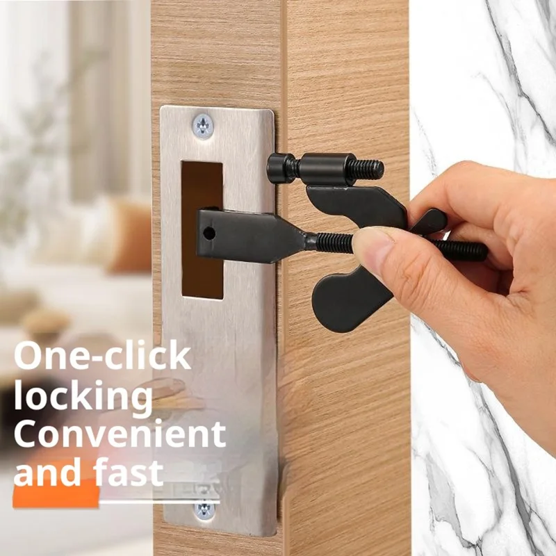 Adjustable Door Stopper for Hotel Rental Security Manganese Steel Safety Lock Door Wedge