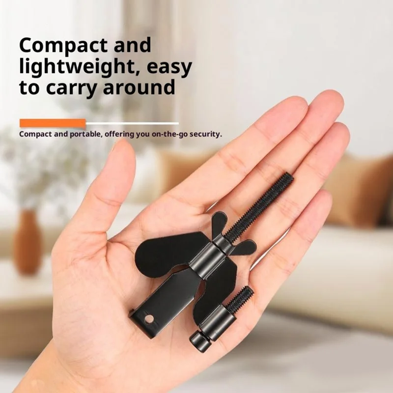 Adjustable Door Stopper for Hotel Rental Security Manganese Steel Safety Lock Door Wedge