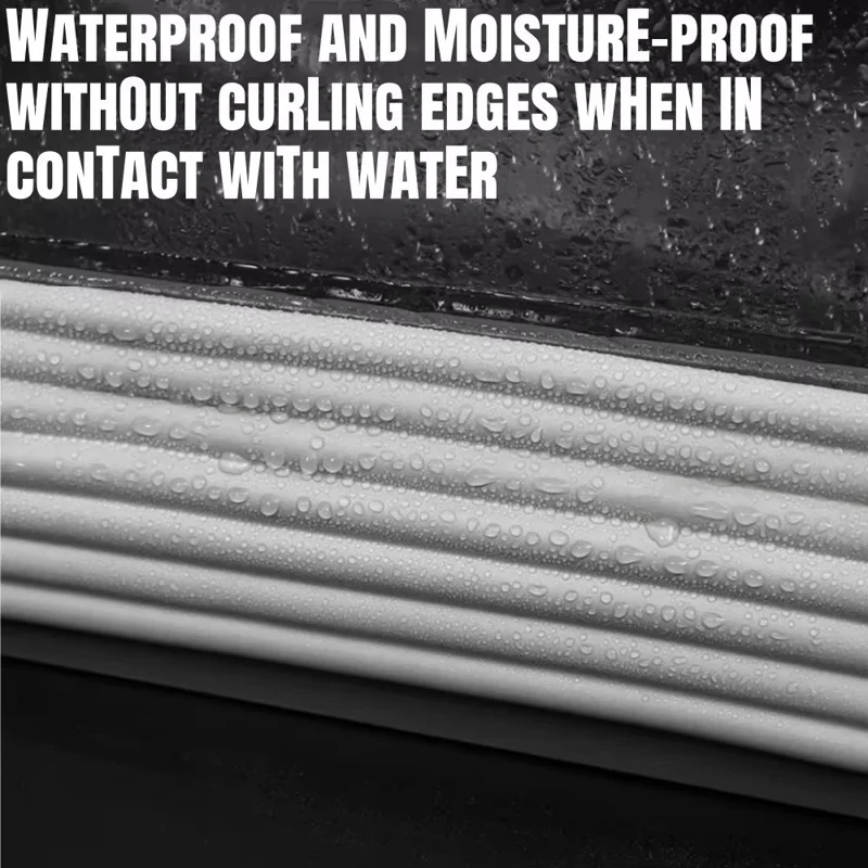 Tira de sellado de ventanas, cinta de burlete, tira de cierre de corriente de aire, aislamiento autoadhesivo para ranuras de puertas/ventanas - Blanco