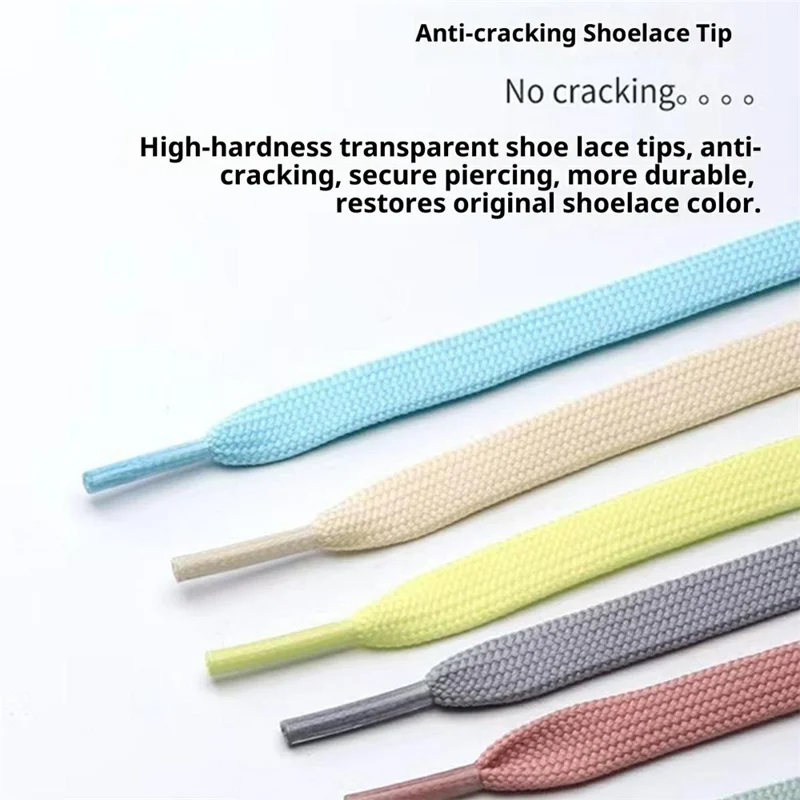 1 par 100 cm flade snørebånd til casual sneakers og sportskøjer dobbeltlaget polyester snørebånd - hvid