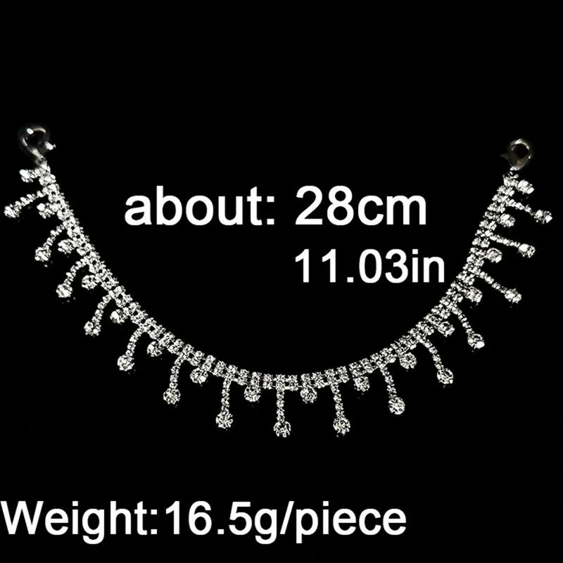 1Pc Luxury Rhinestone Chain Shoe Accessories Sparkly Versatile Shoe Charm Chain for Canvas Sneakers / Martin Boots