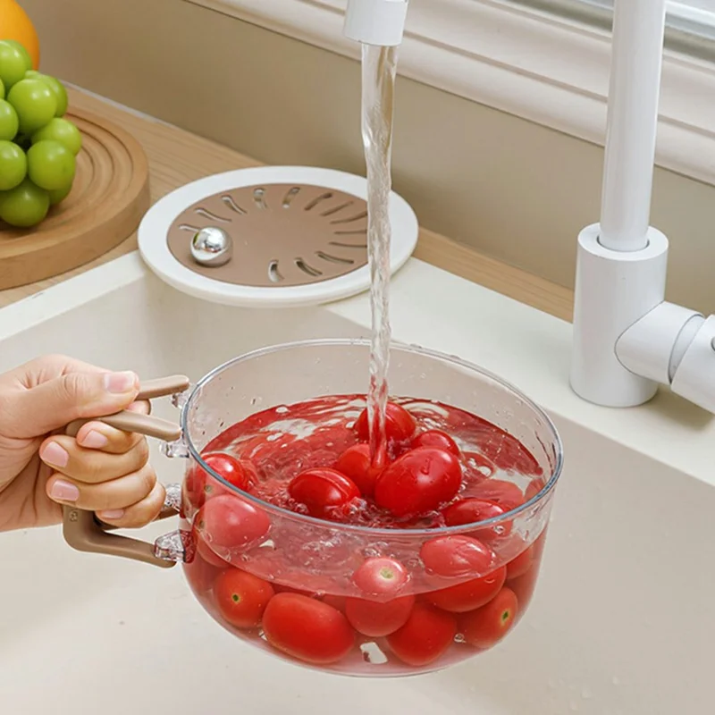 Double Layer Draining Box Large Capacity Fruit Washing Basket Detachable Washing Basket(BPA-Free) - Green