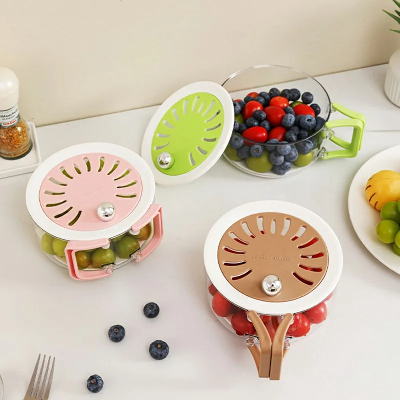 Double Layer Draining Box Large Capacity Fruit Washing Basket Detachable Washing Basket(BPA-Free) - Green