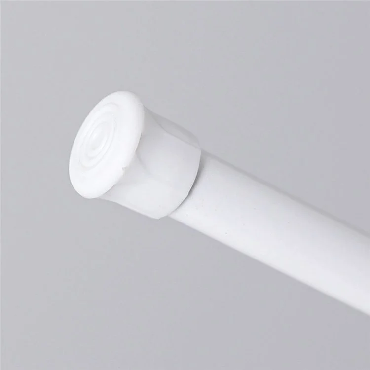 40-70CM Bathroom Towel Curtain Rod Telescopic Expandable Tension Rod Wardrobe Clothes Hanger Pole with 2 Rod Holder Hooks - White