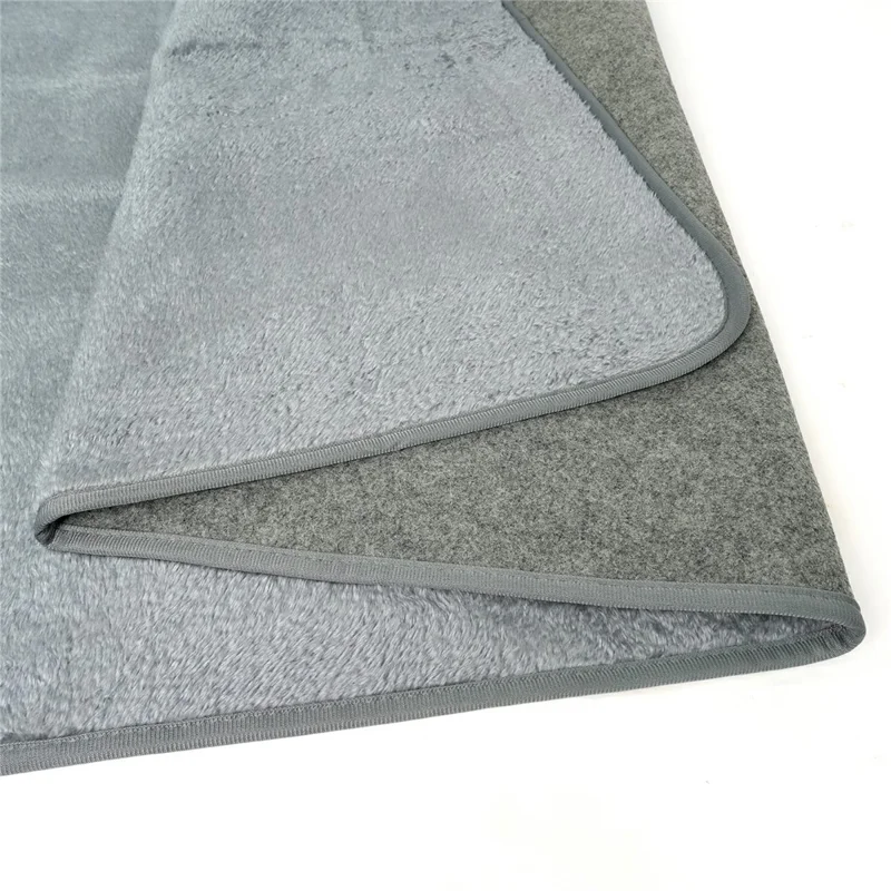 Coperta elettrica riscaldata USB da 160 x 150 cm con 5 impostazioni di temperatura, coperta riscaldante morbida e pelosa con timer - Grigio