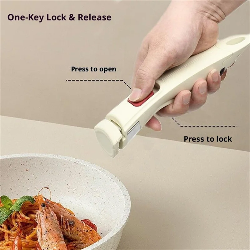 Universal Silicone Anti Scald Clip One Click Operation Bowl Holder Clip Portable Versatile for Pots, Plates - Black