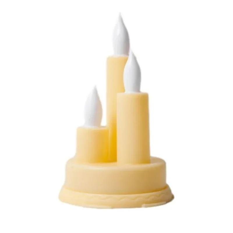 Candela elettronica a LED ricaricabile senza fiamma Candela a lunga durata per feste, decorazione per la casa - Beige