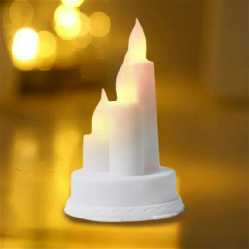 Candela elettronica a LED ricaricabile senza fiamma sicura e comoda per feste e decorazioni per la casa - Bianco