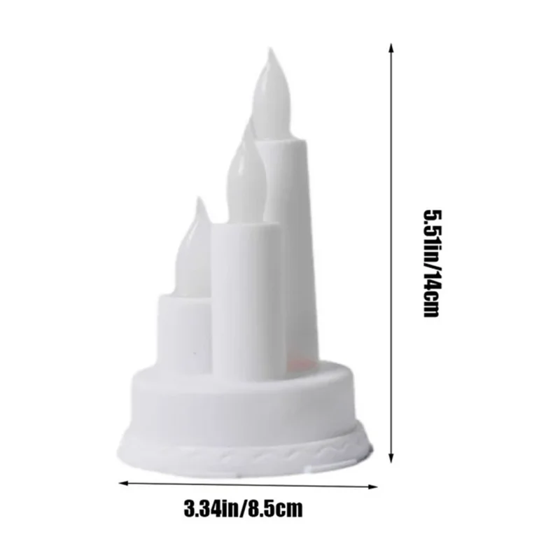 Candela elettronica a LED ricaricabile senza fiamma sicura e comoda per feste e decorazioni per la casa - Bianco