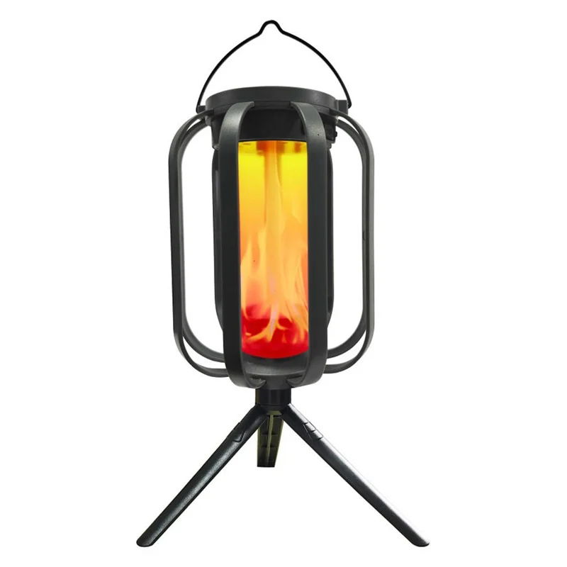 Fiamma Design Luce Solare con Supporto, 4 Modalità di Illuminazione Impermeabile IP65 Lampada Appesa per Giardino / Campeggio / Patio