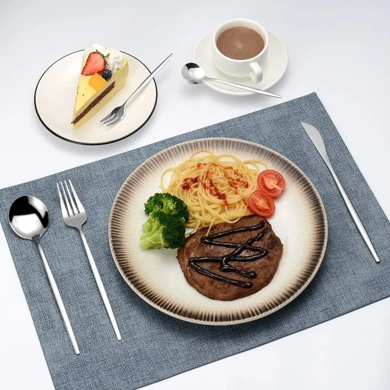 16Pcs Stainless Steel Cutlery Set with Knife Fork Spoon for 4 People Dishwasher Safe Dining Flatware (BPA Free, No FDA)