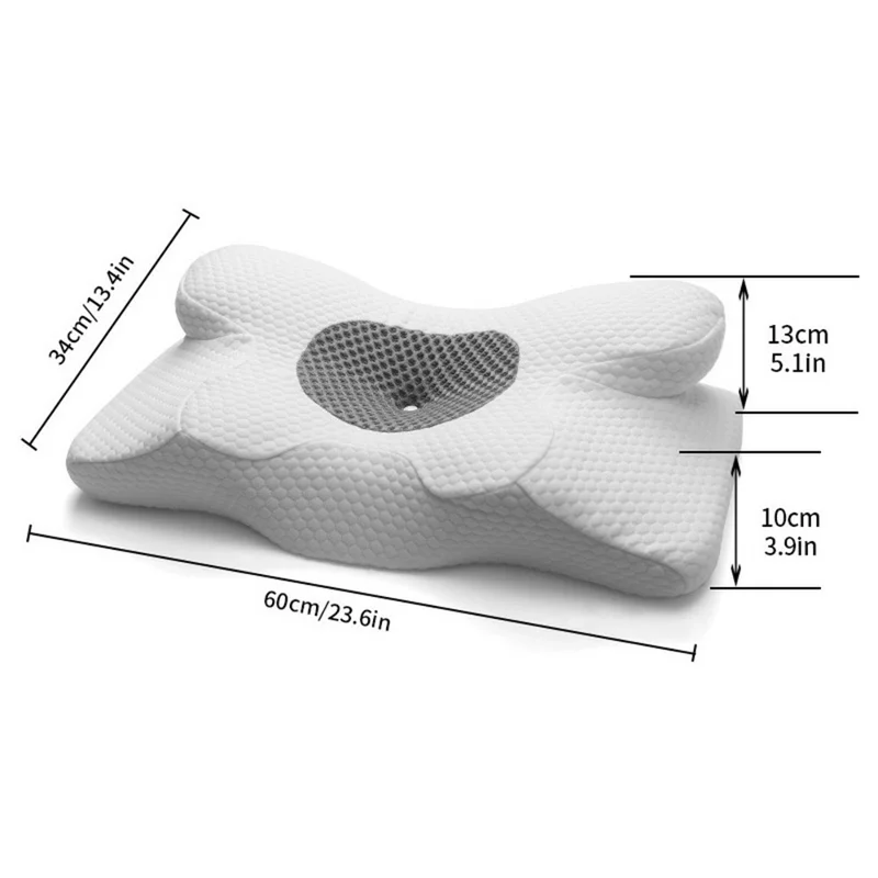وسادة رغوة الذاكرة المريحة على شكل فراشة داعمة للرقبة للنوم على الجانب للاستخدام في المنزل / السكن الجامعي