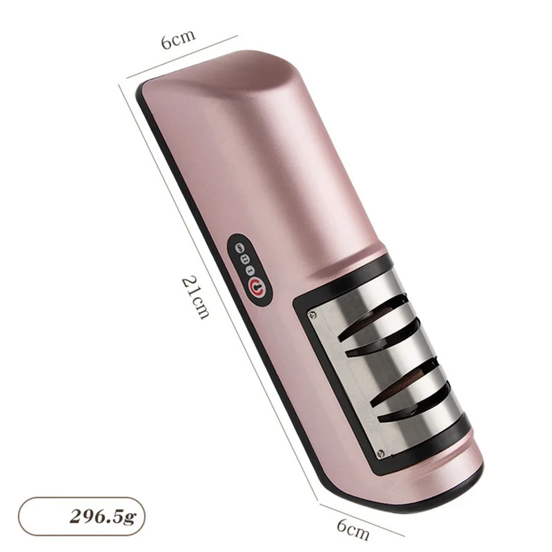 Electric Sharpener Multi-Function Automatic Knife Sharpening Machine for Home - Pink