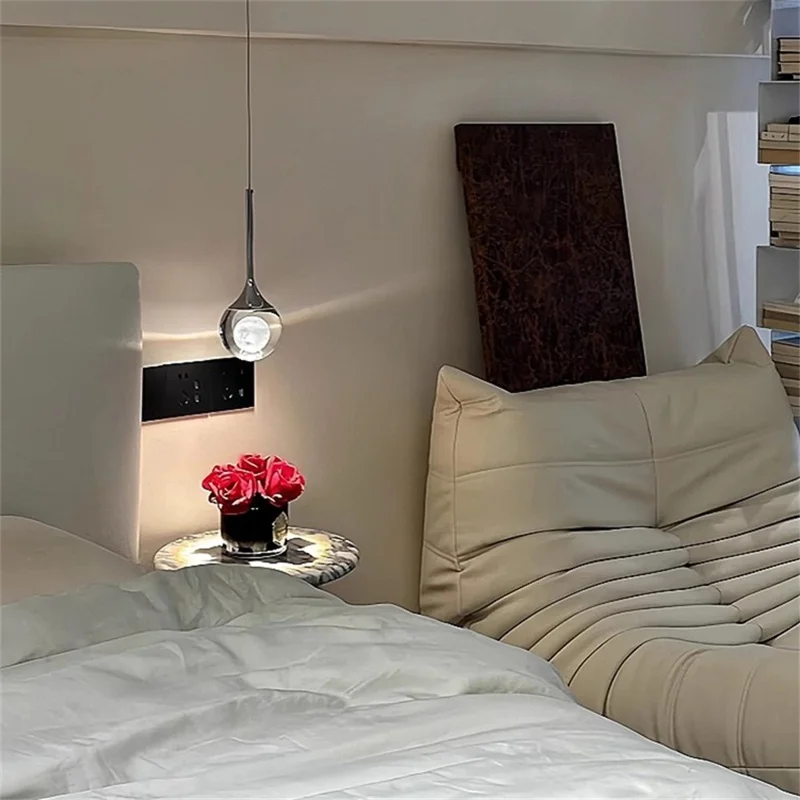 Crystal Moon Pendant Light 5W LED 3 Colors Light for Kitchen Bedroom Living Room - Black