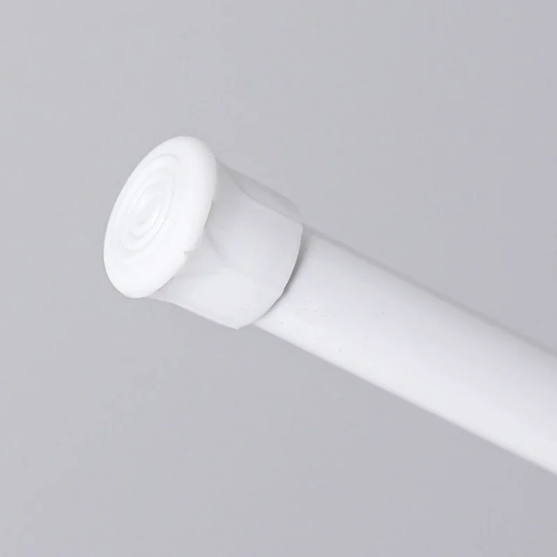 50-90CM Expandable Curtain Rod Tension Rod No Drill Wardrobe Clothes Hanger Rod with 2 Rod Holders