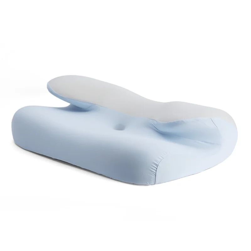 Cuscino in Memory Foam Raffreddamento Lento Rimbalzo Supporto per il Collo Comodo Traspirante - Blu Cielo