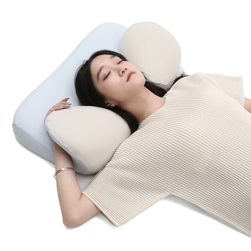 Cuscino in Memory Foam Raffreddamento Lento Rimbalzo Supporto per il Collo Comodo Traspirante - Blu Cielo