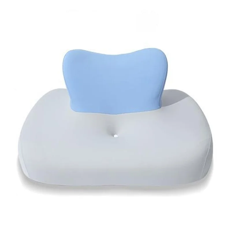 وسادة رغوة الذاكرة للنوم بوضعية الاستلقاء على البطن وللألعاب متعددة الوظائف ووسادة دعم للرقبة - أزرق سماوي