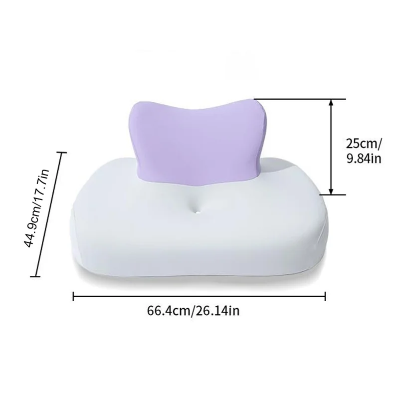 Memory Foam Pillow for Prone Sleeping Gaming Multifunctional Cervical Support Cushion - Violet