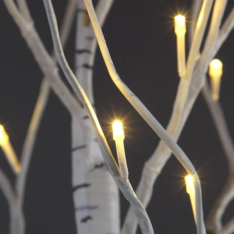 1.2m Simulation White Birch Tree Light with 48 LED Light for Christmas Home Garden Landscape Lamp EU Plug