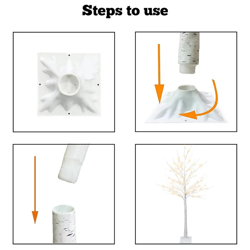 1.2m Simulation White Birch Tree Light with 48 LED Light for Christmas Home Garden Landscape Lamp EU Plug